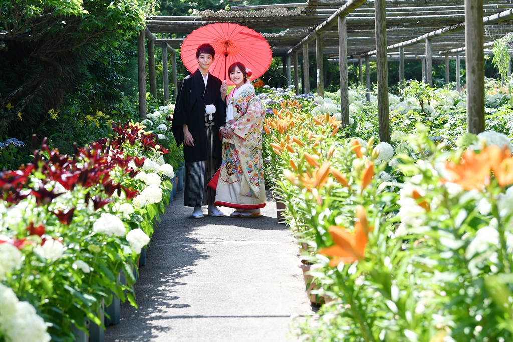 先輩カップルギャラリー 福岡の結婚式 和婚 神社婚 なら筥崎宮ウェディング